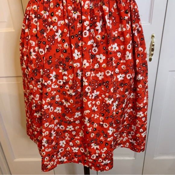 BOG Collective Red flower Print dress NWOT Size:L - Picture 3 of 5